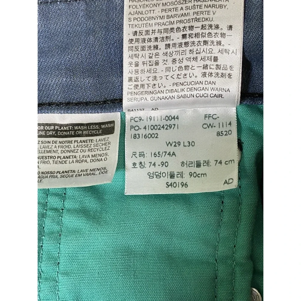 Levi's 511 Commuter Jeans Cycling Bicycle Reinforced Crotch U Lock Loop Reflect
